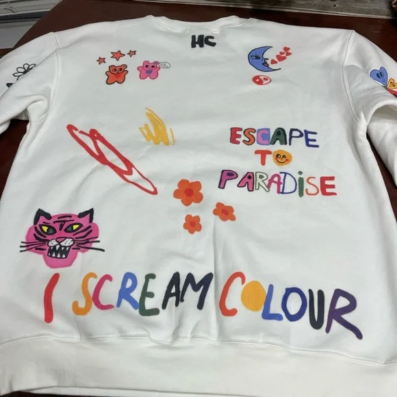 The Mayfair Group @ISCREAMCOLOR Sweatshirt Crewneck Somebody Loves You - Picture 11 of 13